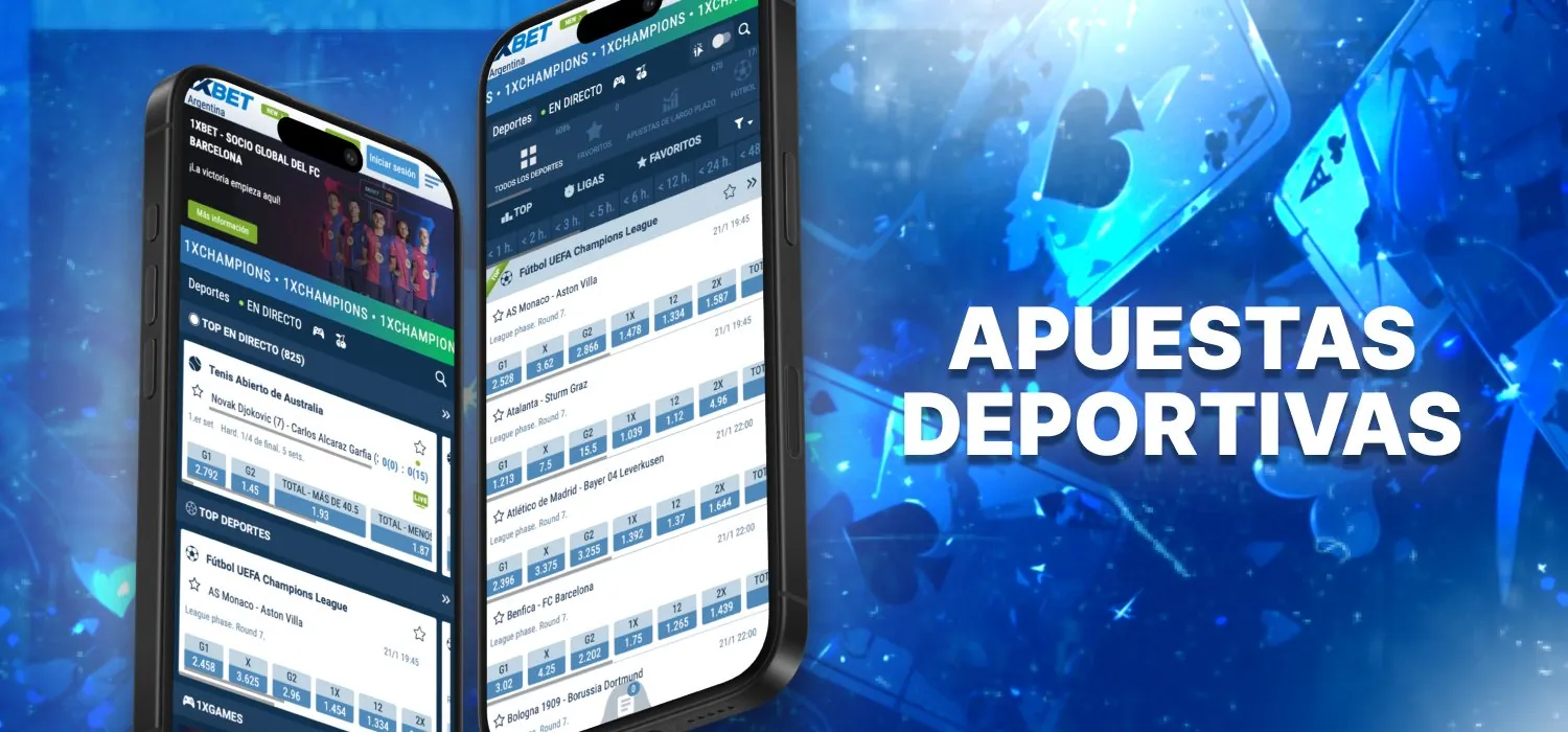 apostar a través de la aplicación 1xbet