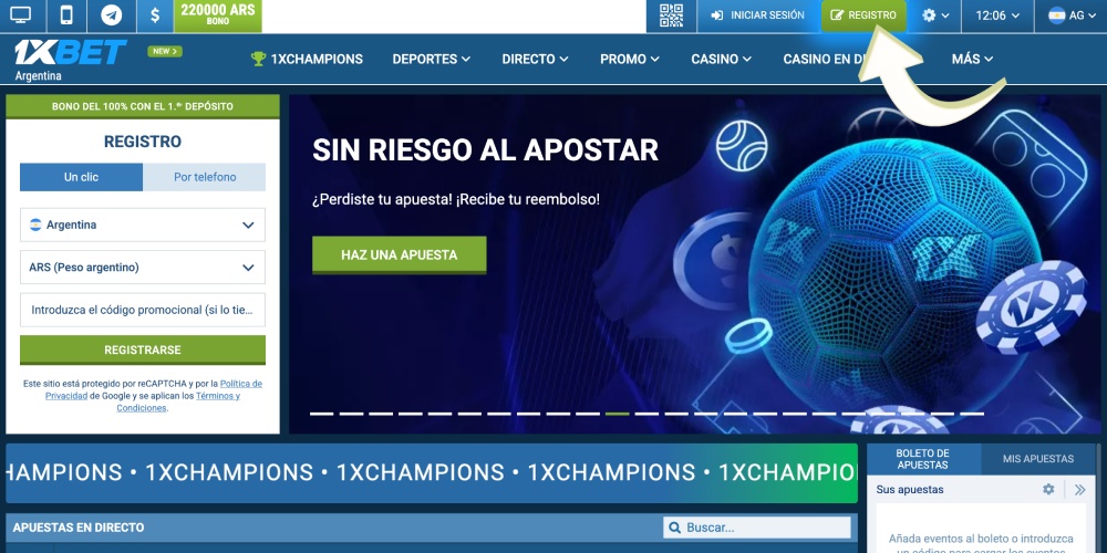 haga clic en el botón de inscripción